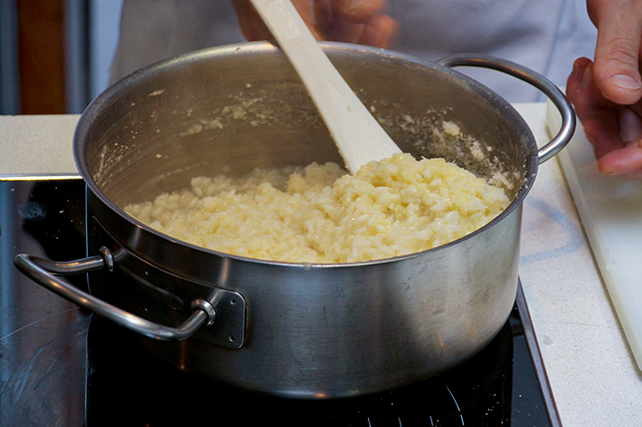 receta de risotto a la parmesana paso 7
